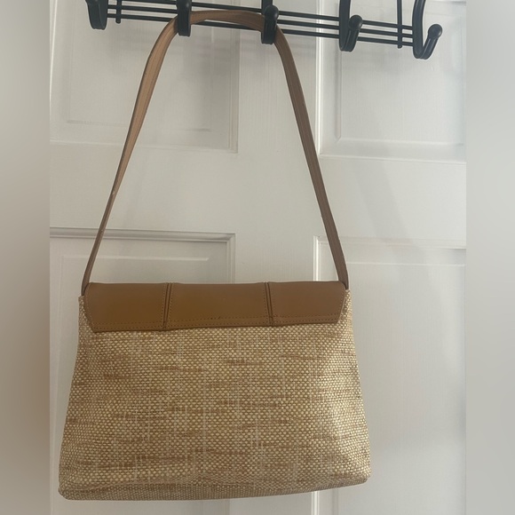 LIZ CLAIBORNE Woven Straw Shoulder Handbag Purse - Picture 3 of 6